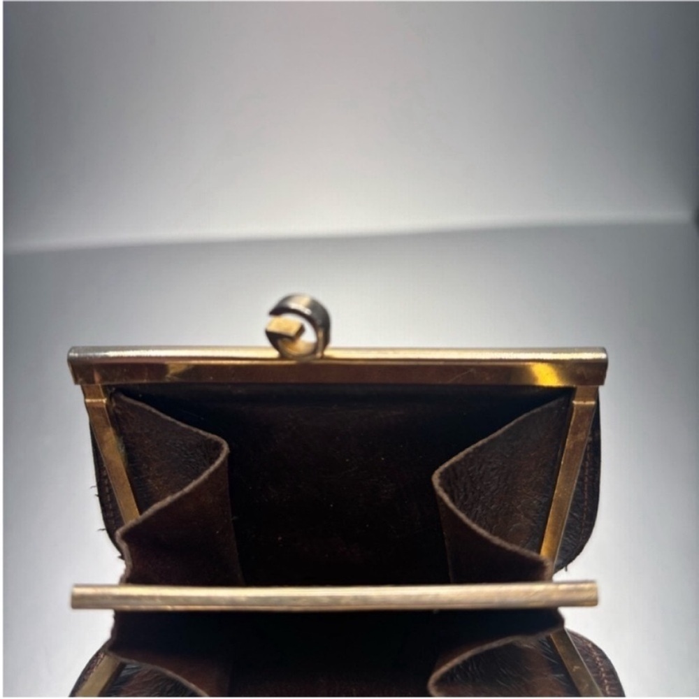 Gucci GG Supreme Coin Purse Arch Kisslock Wallet Brown Monogram Vintage 1970s - Picture 6 of 15